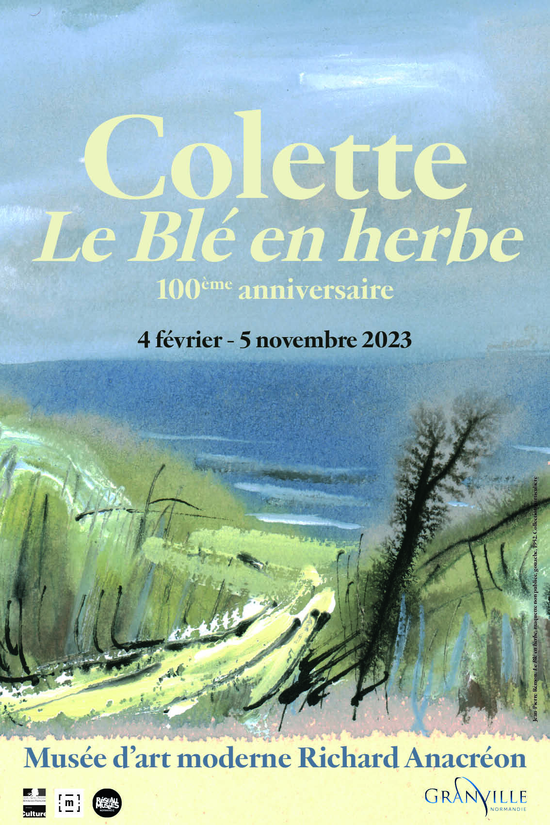 Affiche exposition 2023 "Colette, le Blé en Herbe"