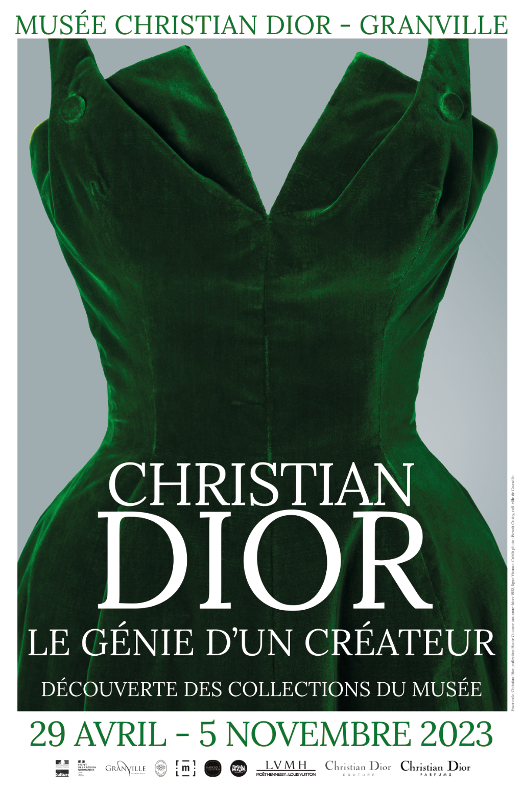 Affiche exposition 2023, Musée Chistian Dior