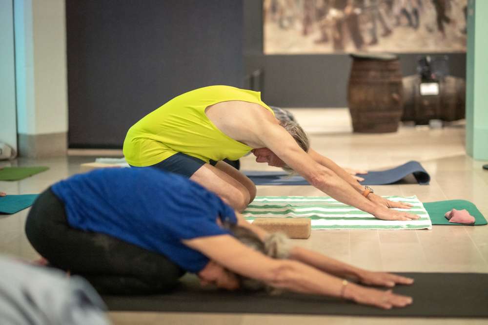 Yogistes au coeur de l'exposition Bons Baisers de Granville 3